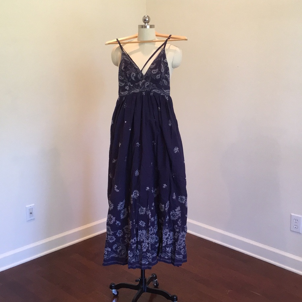 Gap Floral Cotton Maxi Dress, XS
